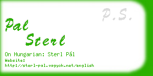 pal sterl business card